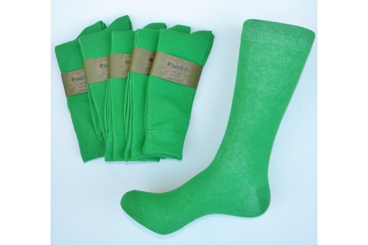 Kelly green cotton dress socksMen's 712