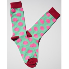 Mint Green and pink polka dot dress socks size 8-12 Mint Green and pink polka dot dress socks size 8-12