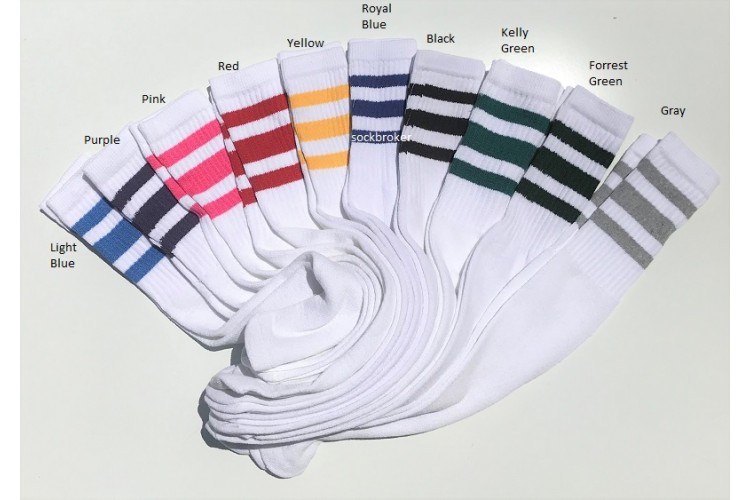 knee high white tube socks